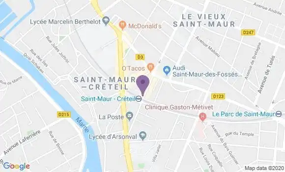 Localisation Saint Maur Berthelot - 94100