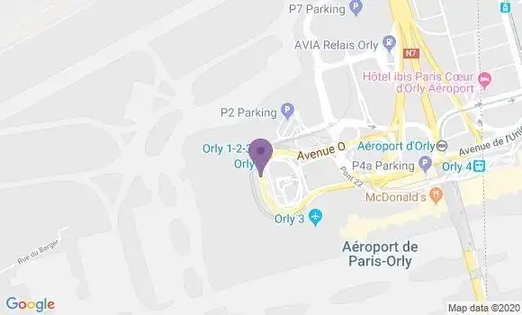 Localisation Orly Aerogare Ouest Bp - 94390