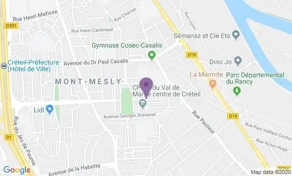Localisation Creteil Mont Mesly - 94000