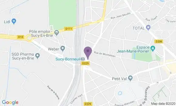 Localisation Sucy En Brie  Ap - 94370