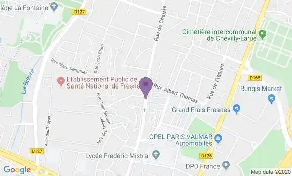 Localisation Fresnes la Vallee Aux Renards Bp - 94260