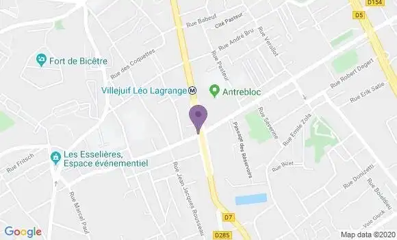 Localisation Villejuif Leo Lagrange Bp - 94800