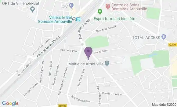 Localisation Arnouville les Gonesse - 95400