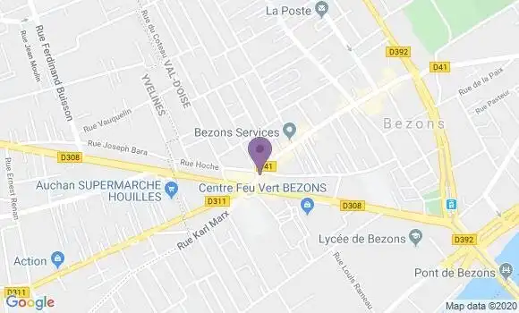 Localisation Bezons Grand Cerf Bp - 95870