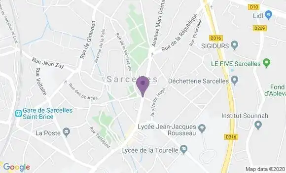 Localisation Sarcelles Chantepie Bp - 95200