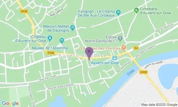 Localisation Auvers sur Oise - 95430