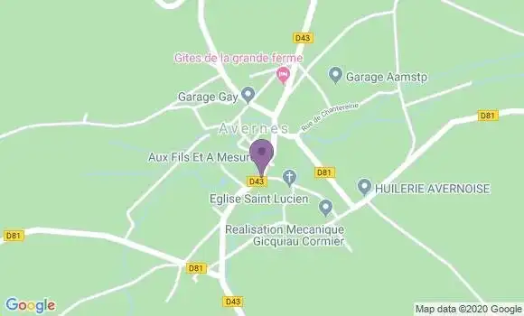 Localisation Avernes Bp - 95450