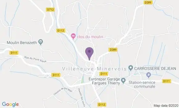 Localisation Villeneuve Minervois Bp - 11160