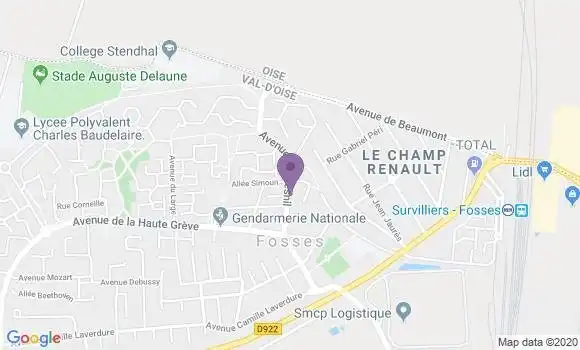 Localisation Fosses - 95470
