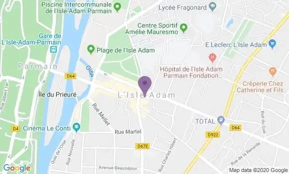 Localisation L Isle Adam - 95290