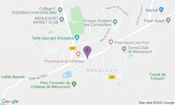 Localisation Menucourt Bp - 95180