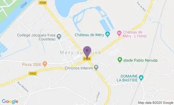 Localisation Mery sur Oise - 95540