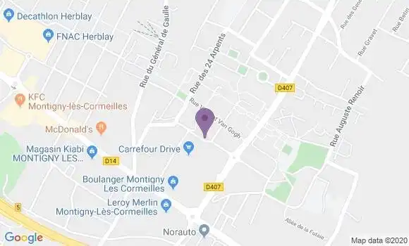 Localisation Montigny les Cormeilles - 95370