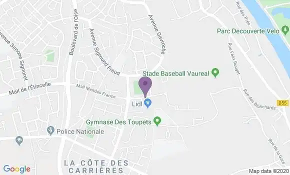 Localisation Vaureal - 95490