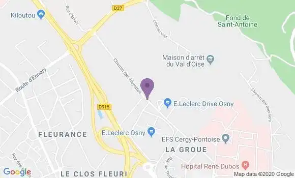 Localisation Espace Epargne et Prevoyance Bp - 95520
