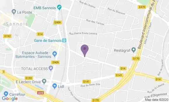 Localisation Sannois Pasteur Ap - 95110