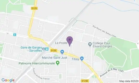 Localisation Garges la Dame Blanche Bp - 95140