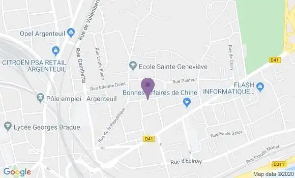 Localisation Argenteuil Orgemont - 95100
