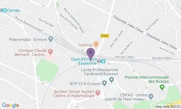 Localisation Ermont Gare Bp - 95120