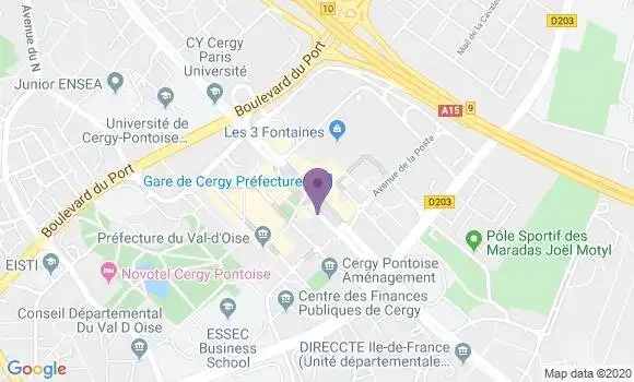Localisation Cergy Grand Centre - 95000
