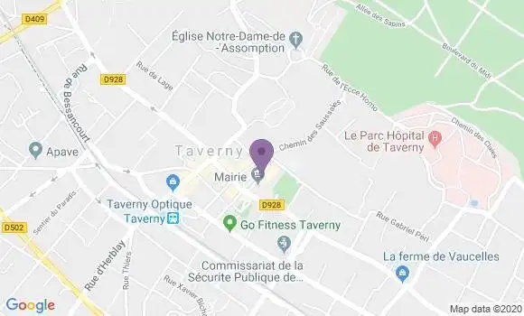 Localisation Taverny Hotel de Ville - 95150