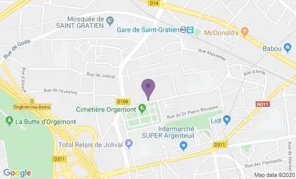 Localisation Saint Gratien les Raguenets Bp - 95210