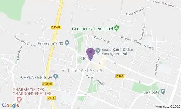 Localisation Villiers le Bel Bp - 95400