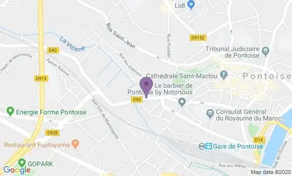 Localisation Pontoise Rue de Rouen - 95300