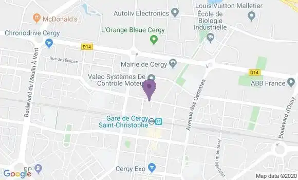Localisation Cergy Axe Majeur - 95800