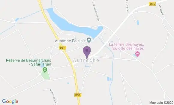 Localisation Auzouer En Touraine Ap - 37110