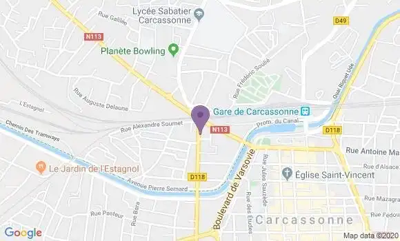 Localisation Carcassonne Iena - 11000