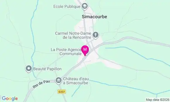 Localisation Simacourbe - 64350