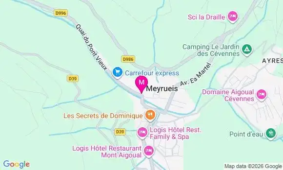 Localisation Carrefour Market - 48150