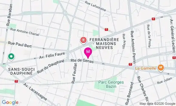 Localisation Carrefour City Genas - 69100