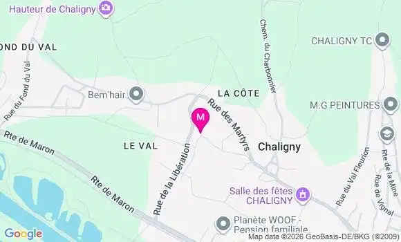 Localisation Chaligny - 54230