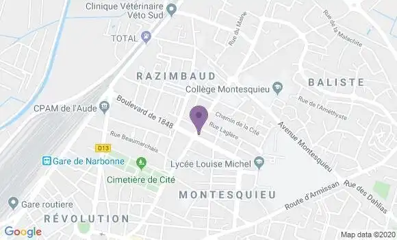 Localisation Narbonne Razimbaud Bp - 11100