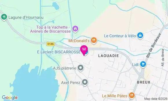 Localisation Point Presse E.leclerc - 40600