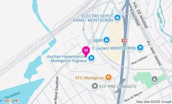 Localisation Auchan - 91270