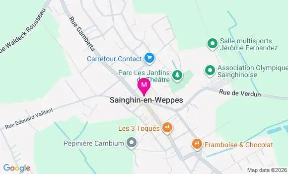 Localisation Sainghin en Weppes - 59184