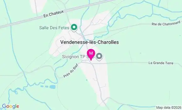 Localisation Vendenesse les Charolles - 71120