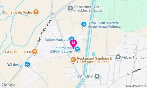 Localisation Intermarche Super - 30600