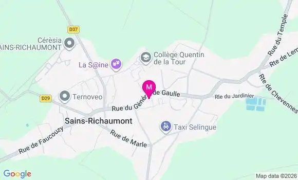 Localisation Sains Richaumont - 02120