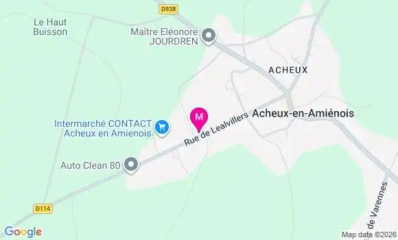 Localisation Acheux en Amienois - 80560