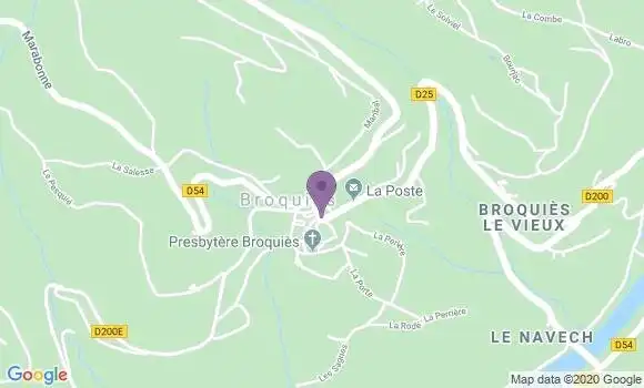 Localisation Broquies - 12480
