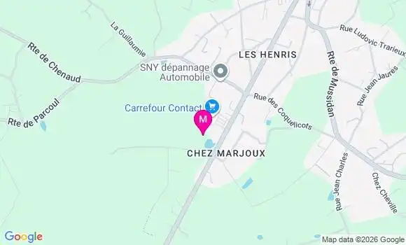 Localisation Carrefour Contact - 24410