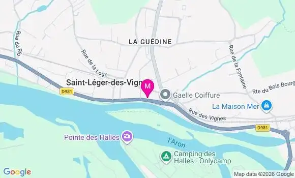 Localisation Saint Leger des Vignes - 58300