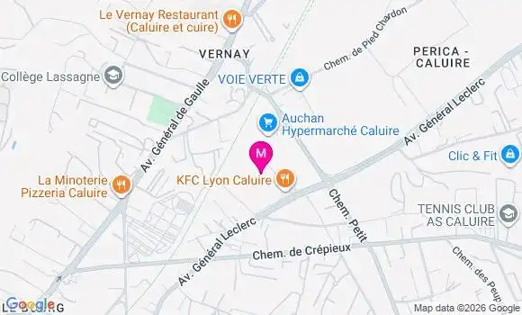 Localisation Auchan Hypermarche - 69300