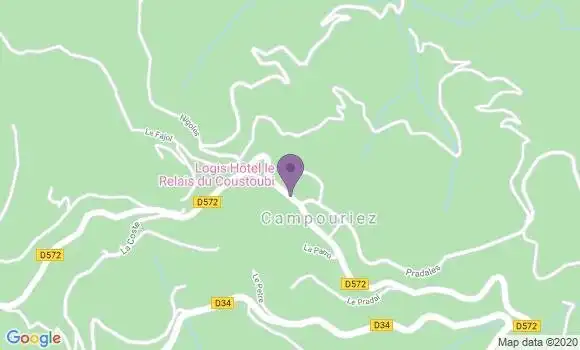 Localisation Campouriez Ap - 12460