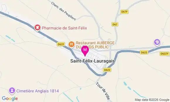 Localisation Saint Felix Lauragais - 31540