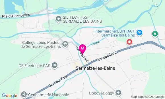 Localisation Sermaize les Bains - 51250